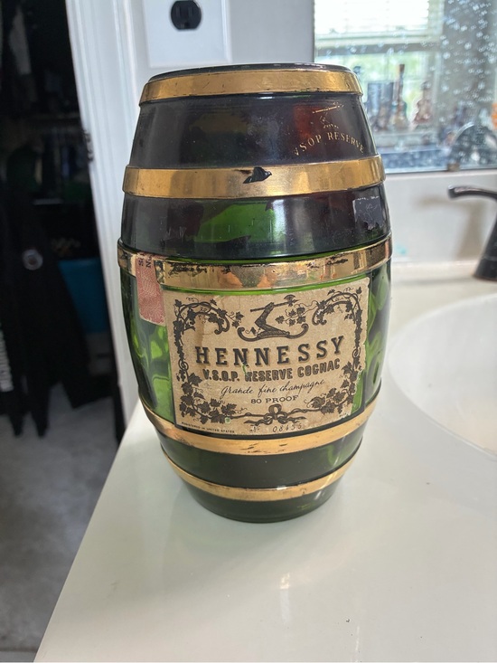 Hennessy Other - Vintage and Collectable Hennessy Green Barrel Decanter - V.S.O.P. Reserve Cognac